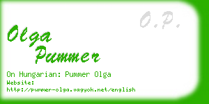 olga pummer business card